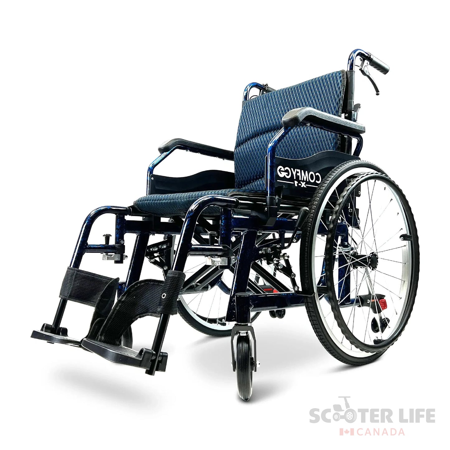 ComfyGO X-1 Lightweight Manual Wheelchair - Scooter Life Canada