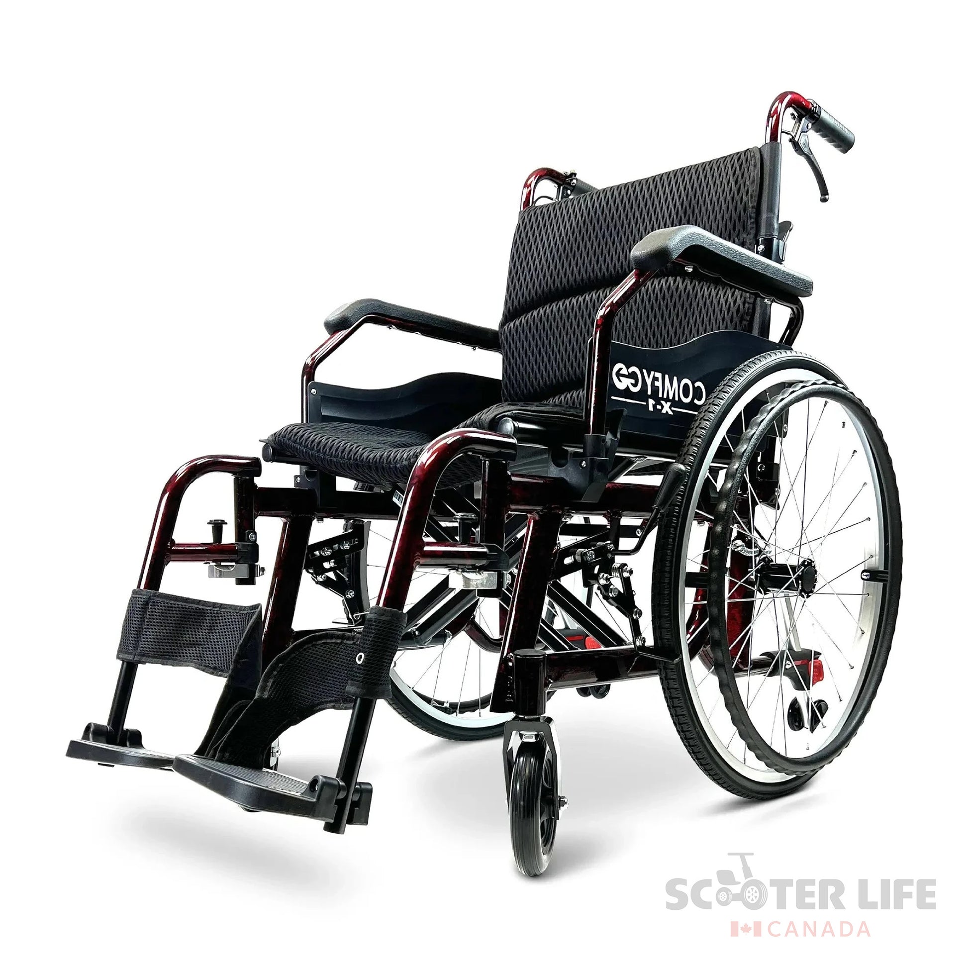 ComfyGO X-1 Lightweight Manual Wheelchair - Scooter Life Canada