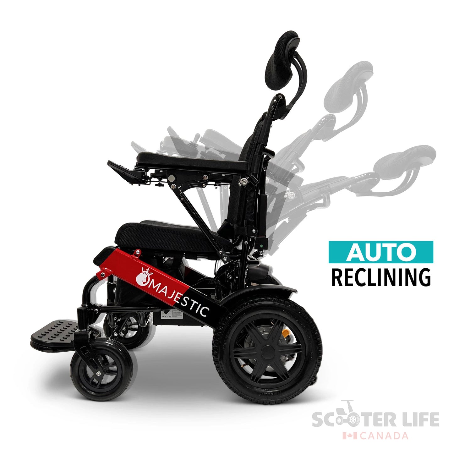 ComfyGo MAJESTIC IQ-9000 Auto Recline Remote Controlled Electric Wheelchair - Scooter Life Canada