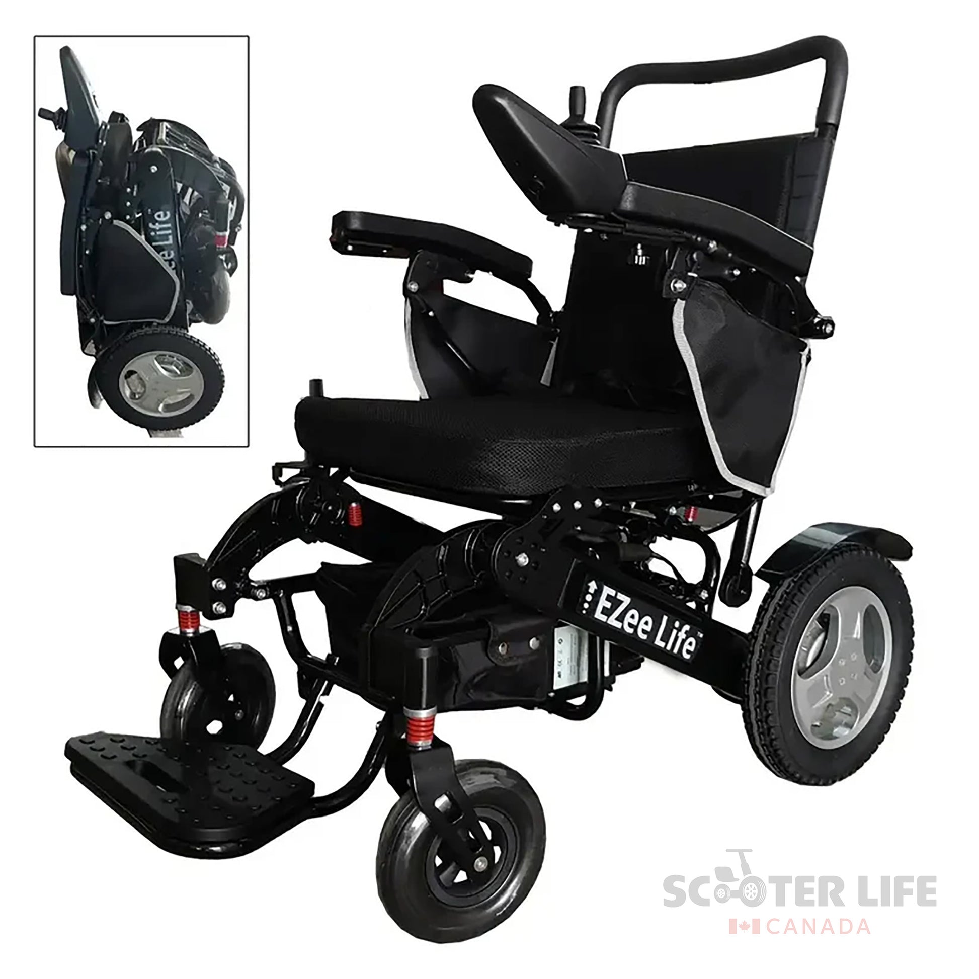 EZee 6G Fold Electric Wheelchair 12" Wheels - Scooter Life Canada