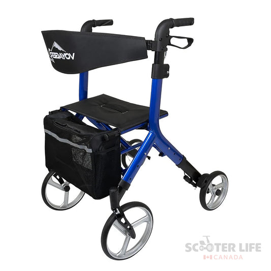 EZee Life Voyager Adjustable Height Euro-Style Rollator - Scooter Life Canada